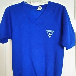 Sasson Blue Short Sleeve top Small